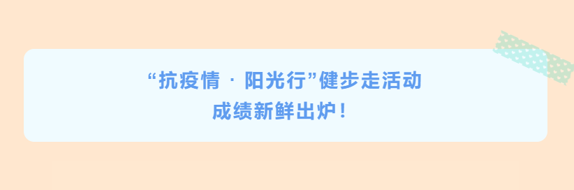 公司“抗疫情 · 陽(yáng)光行”健步走活動(dòng)成績(jī)新鮮出爐！